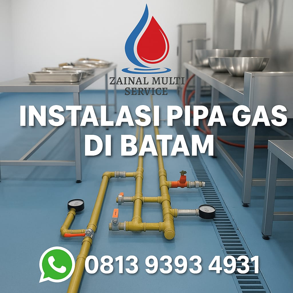 Instalasi pipa gas resto